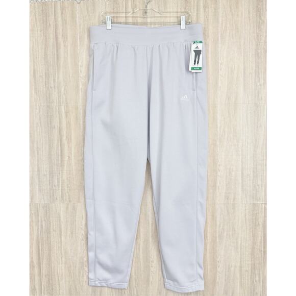 Adidas Pants Women’s XL Fit Tapered Leg Fleece Embroidered Relaxed Fit NEW - Picture 4 of 16